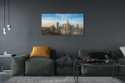 Obraz na akrylátovom skle Panorama varšava mrakodrapov