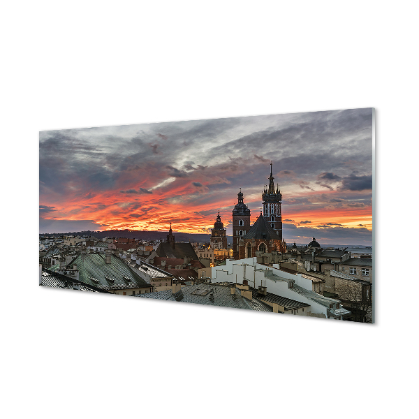 Obraz na akrylátovom skle Krakow sunset panorama