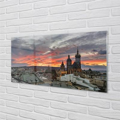 Obraz na akrylátovom skle Krakow sunset panorama