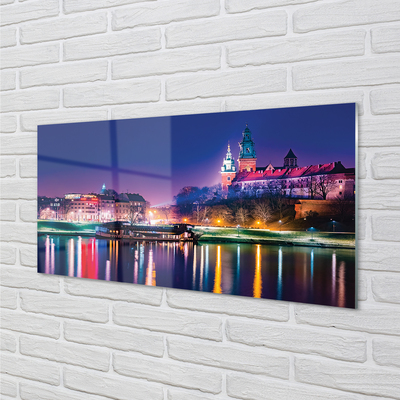 Obraz na akrylátovom skle Krakow city noc rieka