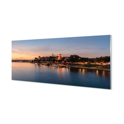 Obraz na akrylátovom skle Krakow sunset rieky lock