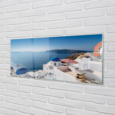 Obraz na akrylátovom skle Grécko sea panorama budov