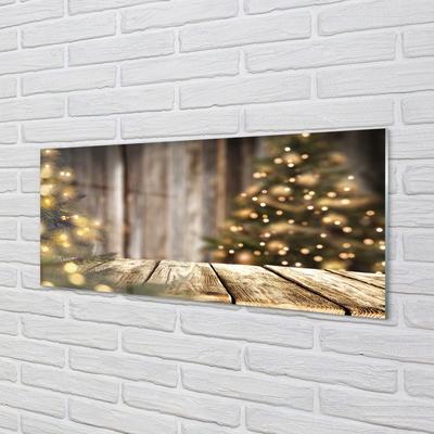 Obraz na akrylátovom skle Dosky vianočné stromčeky