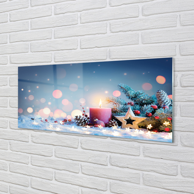 Obraz na akrylátovom skle Svätý sviečka snehu