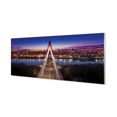Obraz na akrylátovom skle Warsaw panorama riečny most