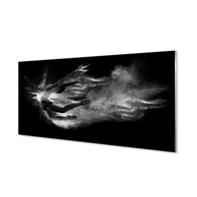 Obraz plexi Žena baletné dymové šedé pozadie