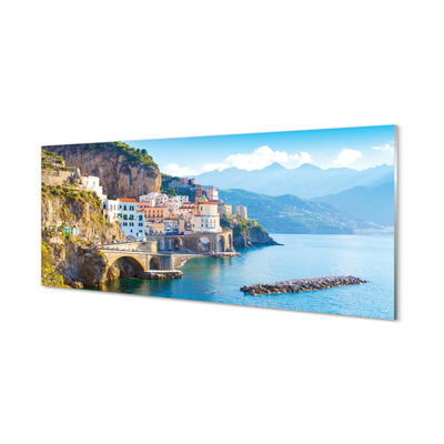 Obraz na akrylátovom skle Taliansko pobrežie morské stavby