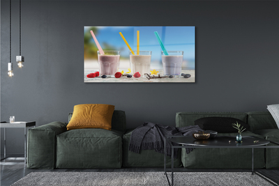 Obraz plexi Cocktail sklo farebné slamky