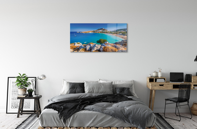Obraz na akrylátovom skle Grécko pobrežie beach panorama
