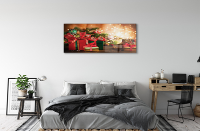 Obraz na akrylátovom skle Darčeky vianočné ozdoby svetla