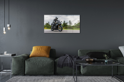 Obraz plexi Motocykel cesty mraky neba