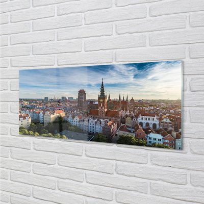 Obraz na akrylátovom skle Gdańsk panorama kostol