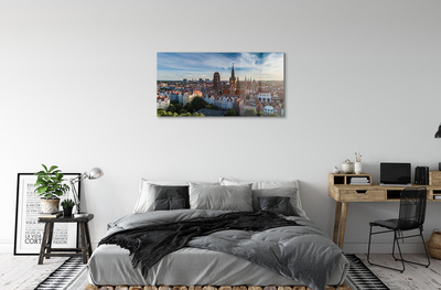 Obraz na akrylátovom skle Gdańsk panorama kostol