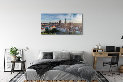 Obraz na akrylátovom skle Gdańsk panorama kostol