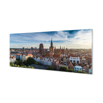 Obraz na akrylátovom skle Gdańsk panorama kostol