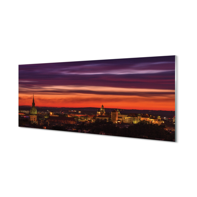 Obraz na akrylátovom skle Krakov nočné panorama