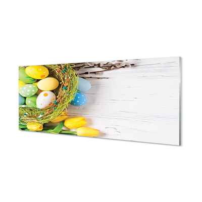 Obraz na akrylátovom skle Vaječné založené na tulipány