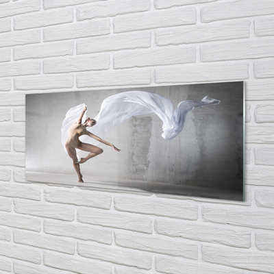 Obraz plexi Žena tancuje biely materiál