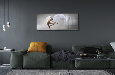 Obraz plexi Žena tancuje biely materiál