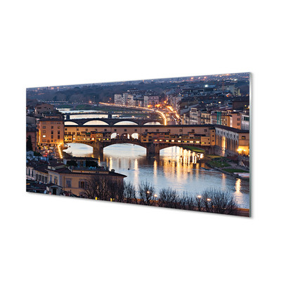 Obraz na akrylátovom skle Italy bridges noc rieka