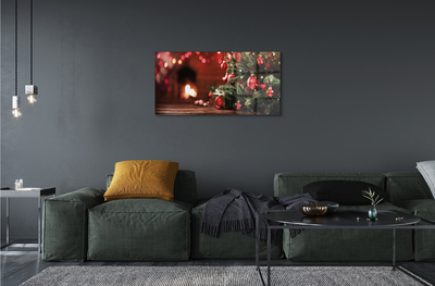 Obraz na akrylátovom skle Vianočný strom ozdoby svetla darčeky