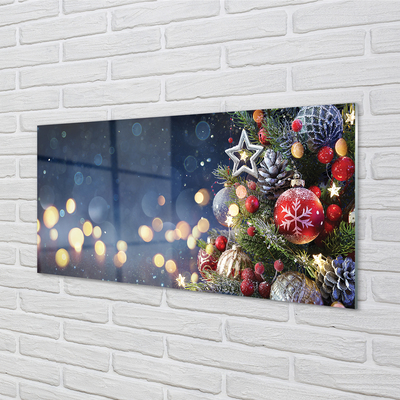 Obraz na akrylátovom skle Vianočný strom dekorácie sneh