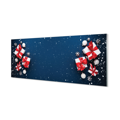 Obraz na akrylátovom skle Darčeky čačky sneh
