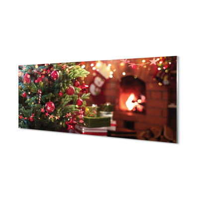 Obraz na akrylátovom skle Ozdoby vianočný strom darčeky
