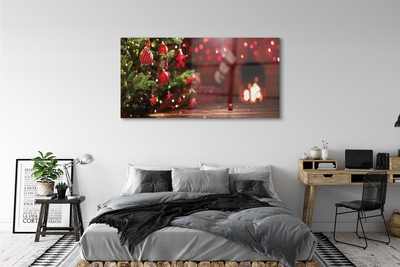 Obraz na akrylátovom skle Ozdoby vianočný strom darčeky