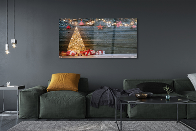 Obraz na akrylátovom skle Darčeky vianočný strom dekorácie dosky