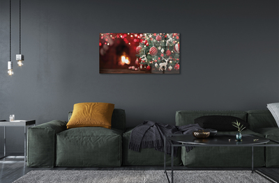 Obraz na akrylátovom skle Vianočné ozdoby