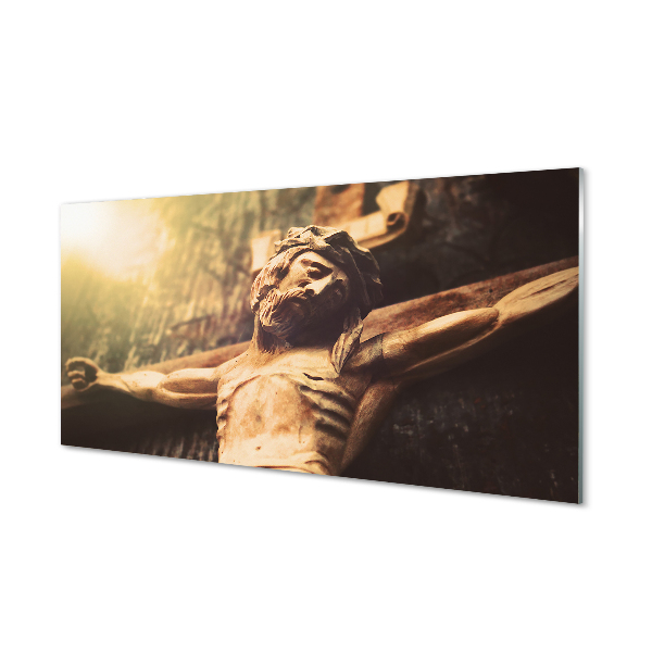 Obraz na akrylátovom skle Ježiš z dreva