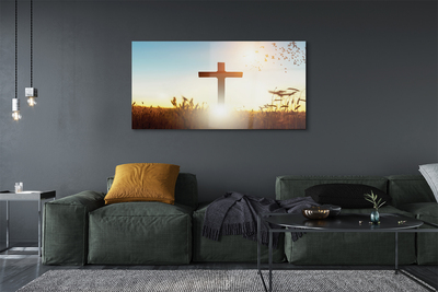 Obraz plexi Kríž pole slnka