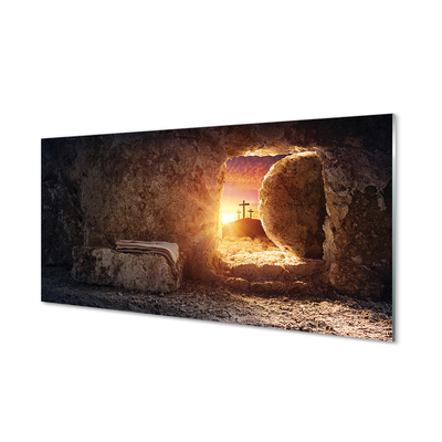 Obraz plexi Cave krížia slnko
