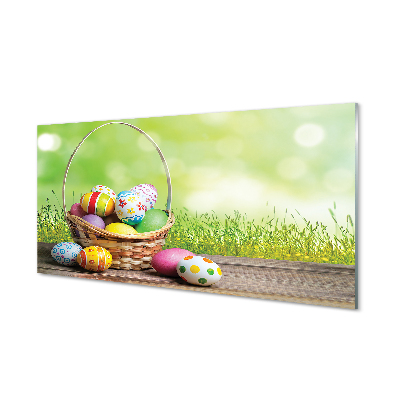 Obraz na akrylátovom skle Basket vajcia lúka