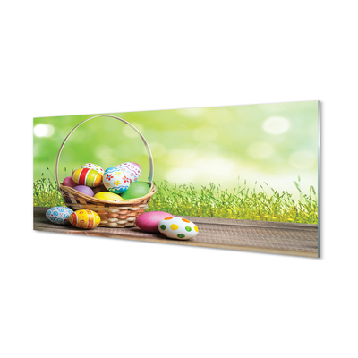Obraz na akrylátovom skle Basket vajcia lúka