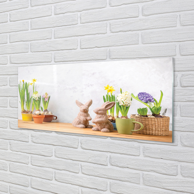 Obraz na akrylátovom skle Kvety králiky