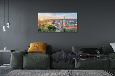 Obraz na akrylátovom skle Krakow castle panorama svitania