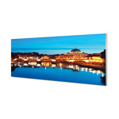 Obraz na akrylátovom skle Rome river mosty západ slnka
