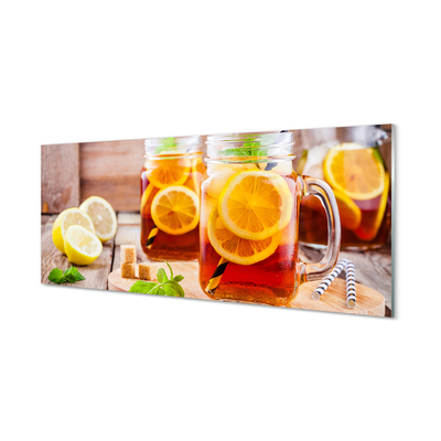 Obraz plexi Ice tea citrusové slamky