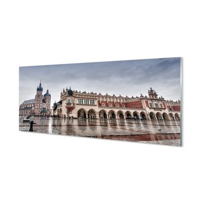 Obraz na akrylátovom skle Krakow kostol cloth dážď