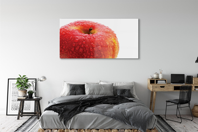 Obraz plexi Kvapôčky vody na jablko