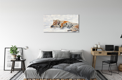 Obraz na akrylátovom skle Tiger winter
