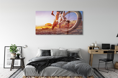 Obraz plexi Bicykel horskej ceste západ