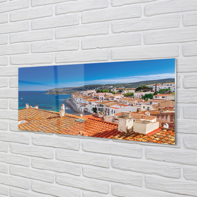 Obraz na akrylátovom skle Španielsko mesto hory mora