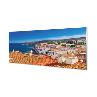 Obraz na akrylátovom skle Španielsko mesto hory mora
