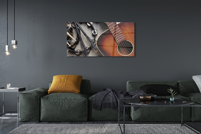 Obraz plexi Gitara mikrofón tyčinky