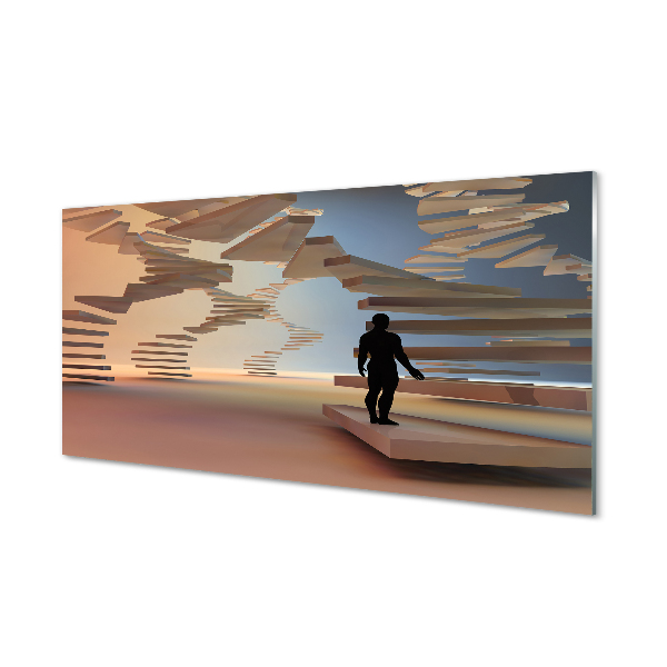 Obraz na akrylátovom skle Schody 3d