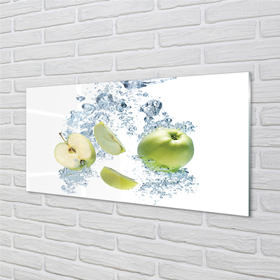 Obraz plexi Voda jablko nakrájaný