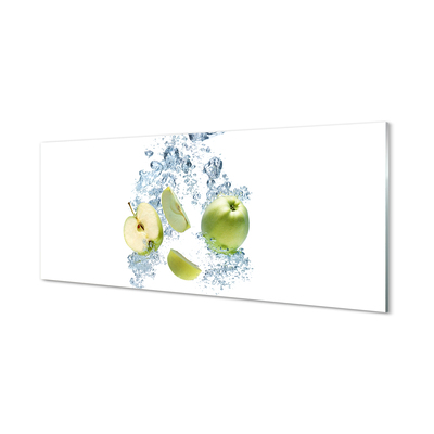 Obraz plexi Voda jablko nakrájaný